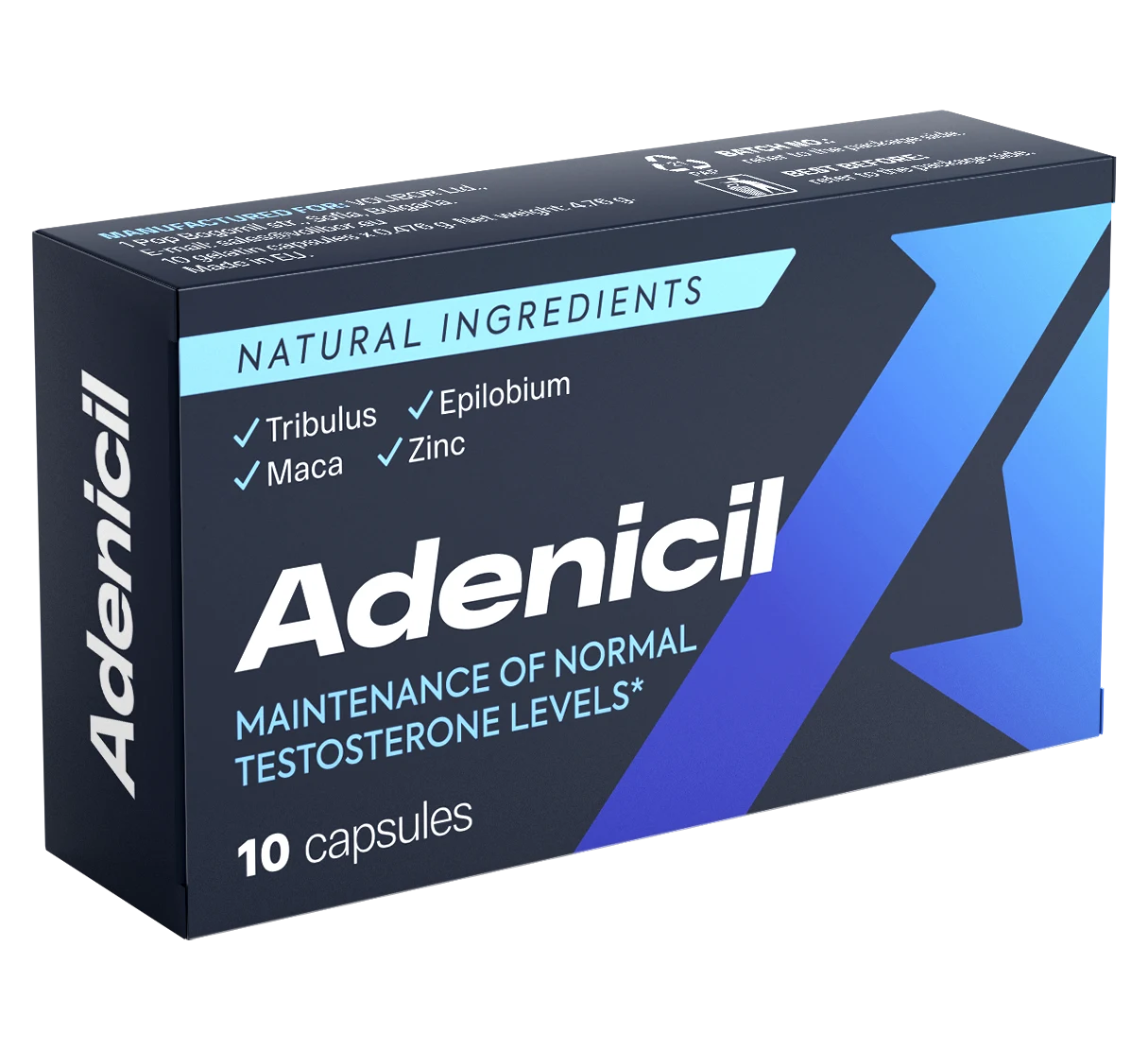 Adenicil Cápsulas envase oficial de 10 unidades en España